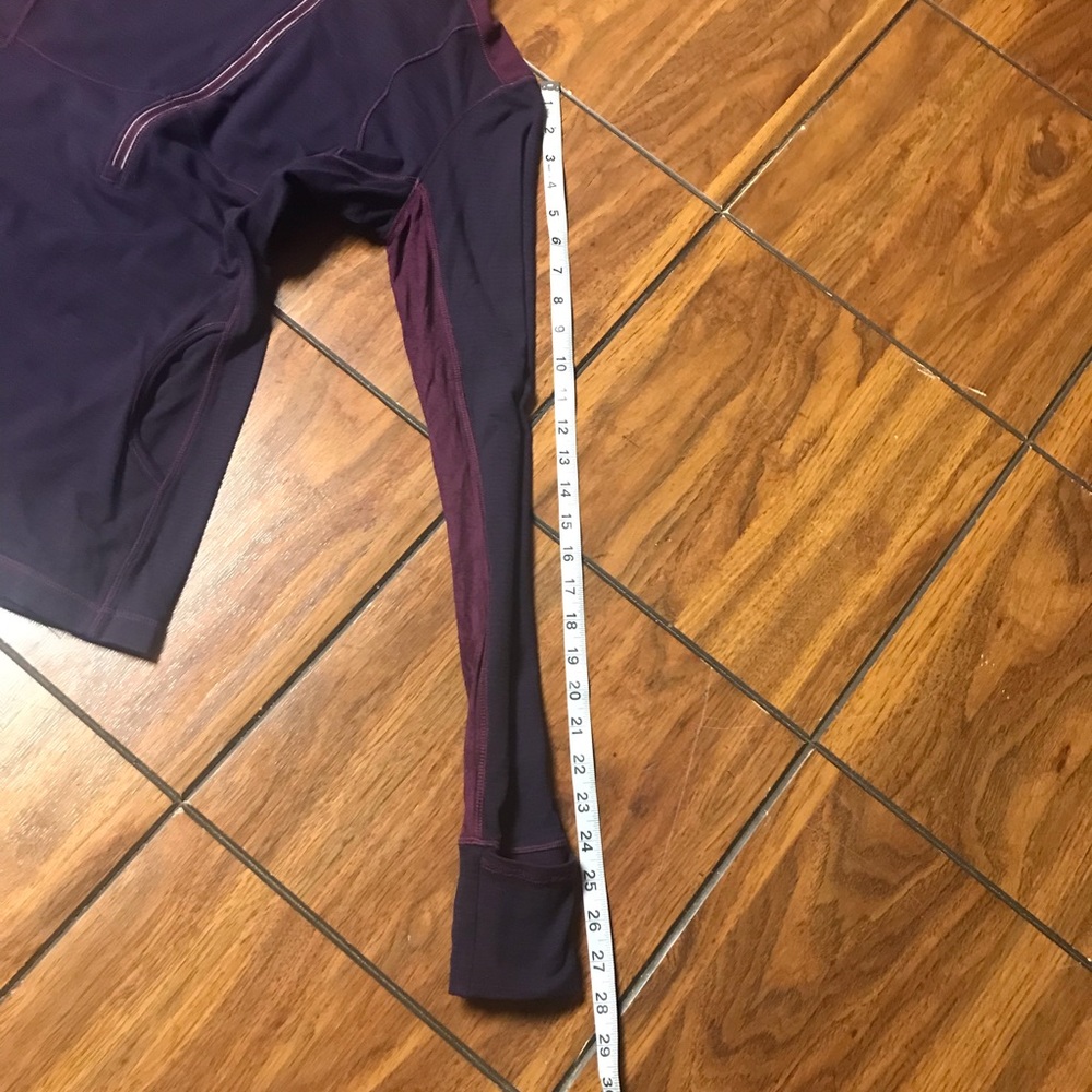 Lululemon"Purple Stripe Star Runner 1/2 Zip Pullover- Size None-Good Condition - Picture 13 of 14